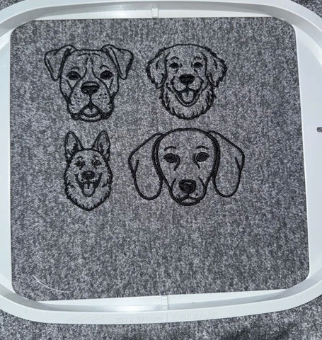 Dog Embroidery File Set Embroidery/Applique DESIGNS Stitched Haus 
