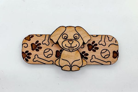 Dog Engraved 2 Hair Clip Bundle Laser SVG File SVG Crafting With Brenna 