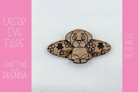 Dog Engraved Hair Clip Bundle Laser SVG File SVG Crafting With Brenna 