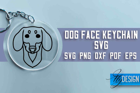 Dog Face Keychain SVG Design | Dog Mom SVG | SVG File | Print Design SVG Fly Design 