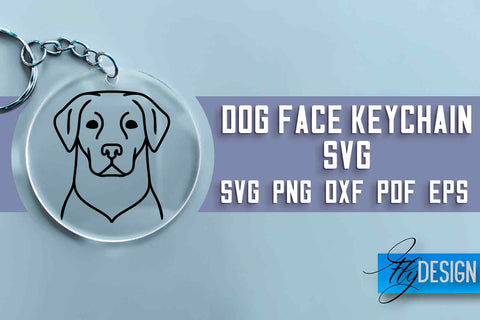 Dog Face Keychain SVG Design | Dog Mom SVG | SVG File | Print Design SVG Fly Design 