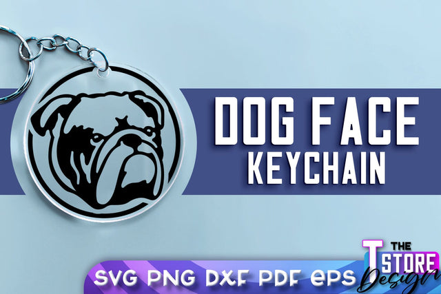 Dog Face Keychain SVG Design | Dog Mom SVG | SVG File | Print Design SVG The T Store Design 