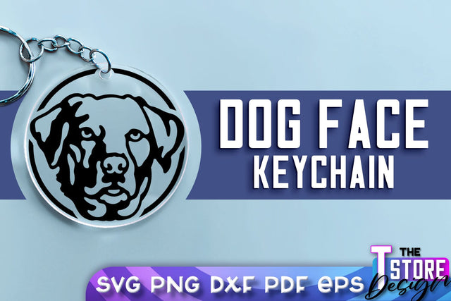 Dog Face Keychain SVG Design | Dog Mom SVG | SVG File | Print Design SVG The T Store Design 