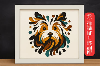 Dog Face Multilayer 3D Shadow Box SVG SVG MD JOYNAL ABDIN 