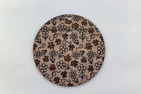 Dog Flower Pattern Ornament Laser SVG File SVG Crafting With Brenna 