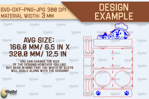 Dog Food Bowl Stand Laser Cut. Pet Bowl Stand SVG SVG Evgenyia Guschina 