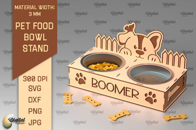 Dog Food Bowl Stand Laser Cut. Pet Bowl Stand SVG SVG Evgenyia Guschina 