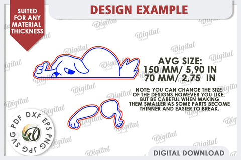 Dog Funny Decor Laser Cut. Cute Animal. Shelf Sitter SVG SVG Evgenyia Guschina 