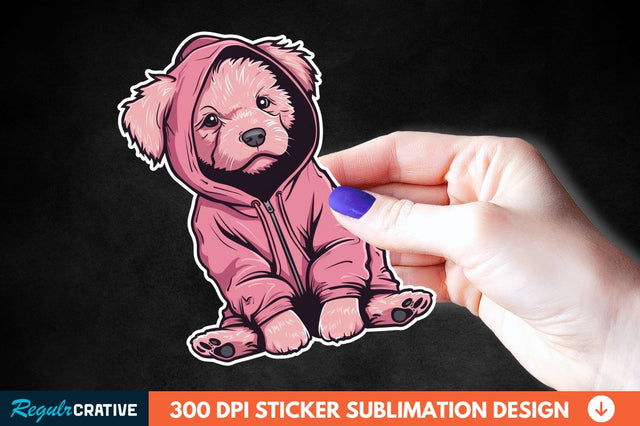 Dog Hoodie Sticker Clipart Sublimation Regulrcrative 