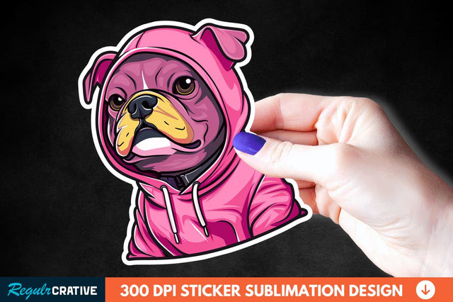 Dog Hoodie Sticker Clipart Sublimation Regulrcrative 