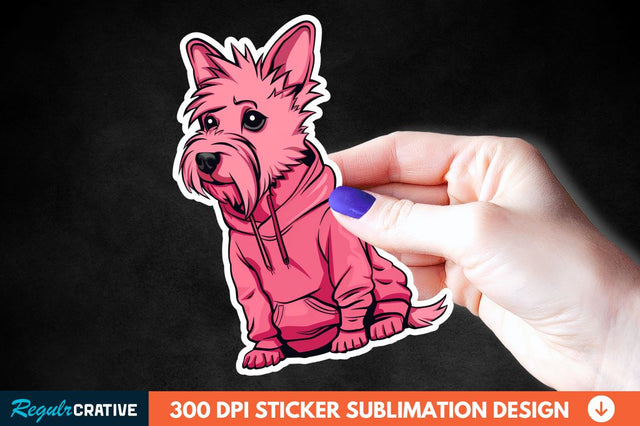 Dog Hoodie Sticker Clipart Sublimation Regulrcrative 