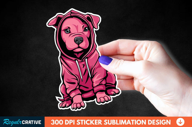 Dog Hoodie Sticker Clipart Sublimation Regulrcrative 