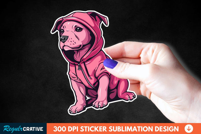 Dog Hoodie Sticker Clipart Sublimation Regulrcrative 