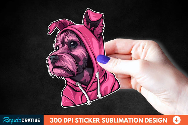 Dog Hoodie Sticker Clipart Sublimation Regulrcrative 
