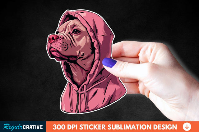 Dog Hoodie Sticker Clipart Sublimation Regulrcrative 