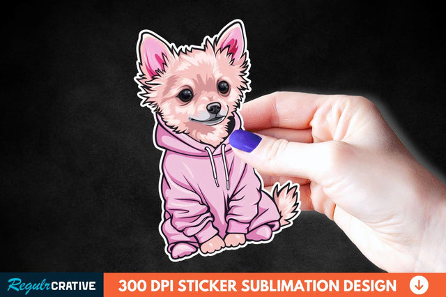 Dog Hoodie Sticker Clipart Sublimation Regulrcrative 