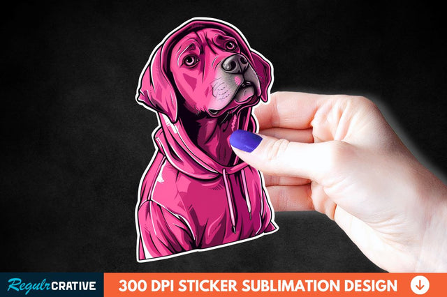 Dog Hoodie Sticker Clipart Sublimation Regulrcrative 