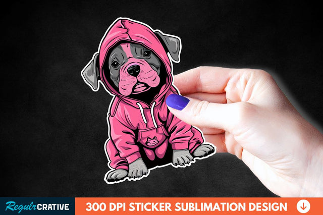 Dog Hoodie Sticker Clipart Sublimation Regulrcrative 