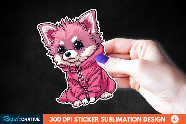 Dog Hoodie Sticker Clipart Sublimation Regulrcrative 