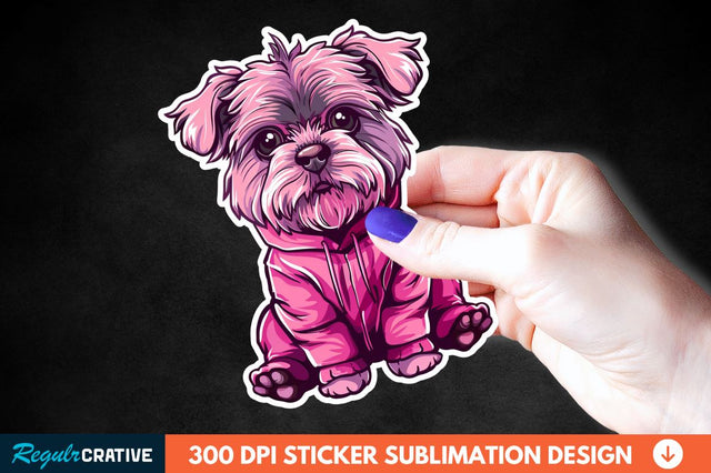 Dog Hoodie Sticker Clipart Sublimation Regulrcrative 