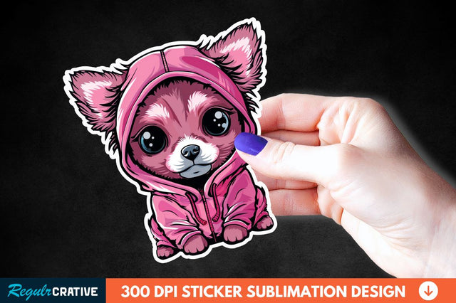 Dog Hoodie Sticker Clipart Sublimation Regulrcrative 