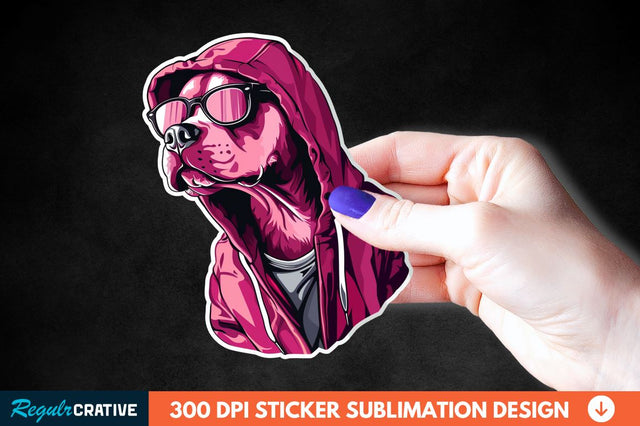Dog Hoodie Sticker Clipart Sublimation Regulrcrative 