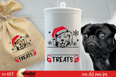 Dog Jar Treat SVG. Dog Treat Lover. Christmas Dog SVG SVG Evgenyia Guschina 