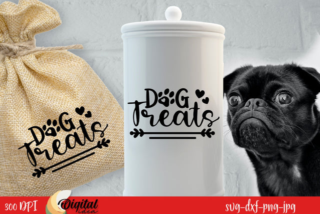 Dog Jar Treat SVG. Dog Treat Lover. Dog Paw SVG SVG Evgenyia Guschina 