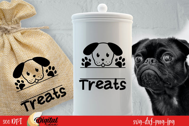 Dog Jar Treat SVG. Dog Treat Lover. Dog Paw SVG SVG Evgenyia Guschina 