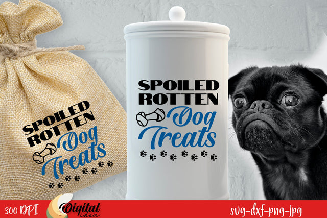 Dog Jar Treat SVG. Dog Treat Lover. Dog Paw SVG SVG Evgenyia Guschina 