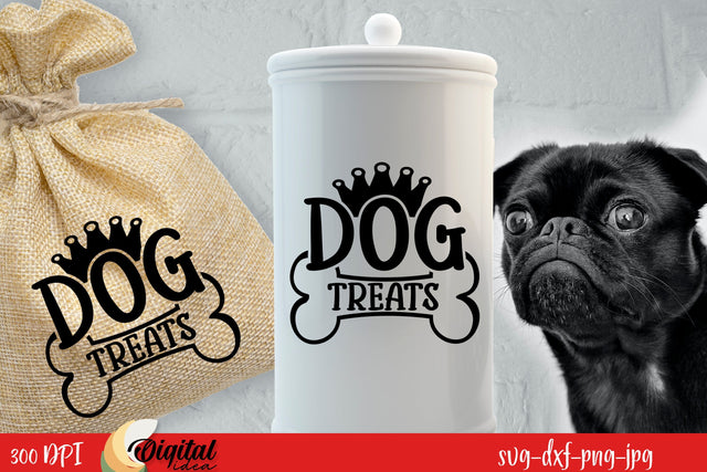 Dog Jar Treat SVG. Dog Treat Lover. Dog Paw SVG SVG Evgenyia Guschina 