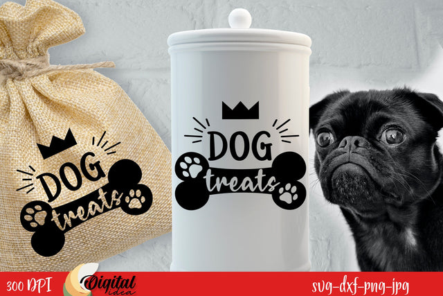 Dog Jar Treat SVG. Dog Treat Lover. Dog Paw SVG SVG Evgenyia Guschina 