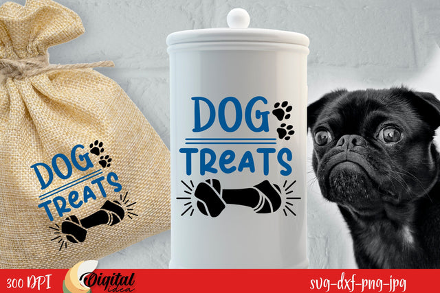 Dog Jar Treat SVG. Dog Treat Lover. Dog Paw SVG SVG Evgenyia Guschina 