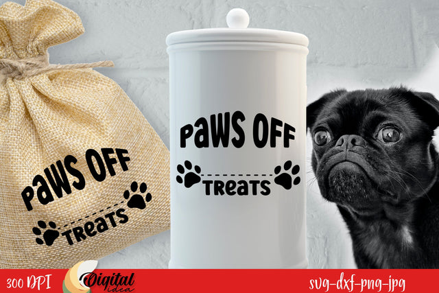 Dog Jar Treat SVG. Dog Treat Lover. Dog Paw SVG SVG Evgenyia Guschina 