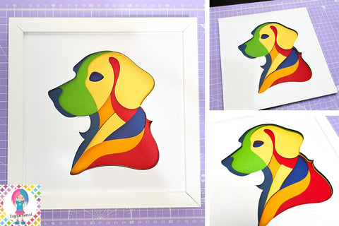 Dog, Labrador SVG | 3D Shadowbox design. SVG Digital Gems 