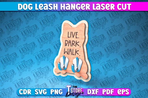 Dog Leash Hanger Laser Cut | Laser Cut File | CNC Files SVG The T Store Design 