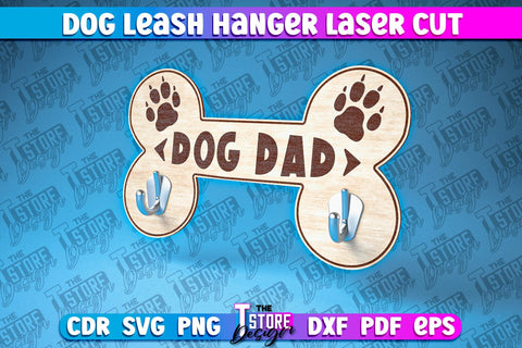 Dog Leash Hanger Laser Cut | Laser Cut File | CNC Files SVG The T Store Design 