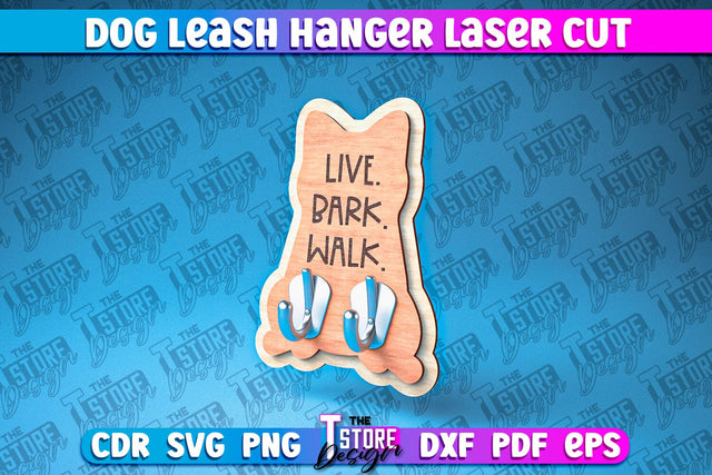 Dog Leash Hanger Laser Cut | Laser Cut File | CNC Files SVG The T Store Design 