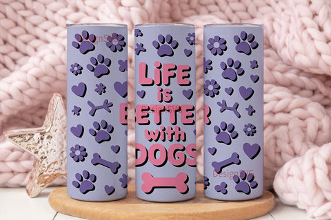 Dog Lover 20oz Tumbler Wrap Sublimation DesignSVG 