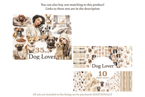 Dog Lover Digital Paper | Puppy Pattern Digital Pattern GlamArtZhanna 