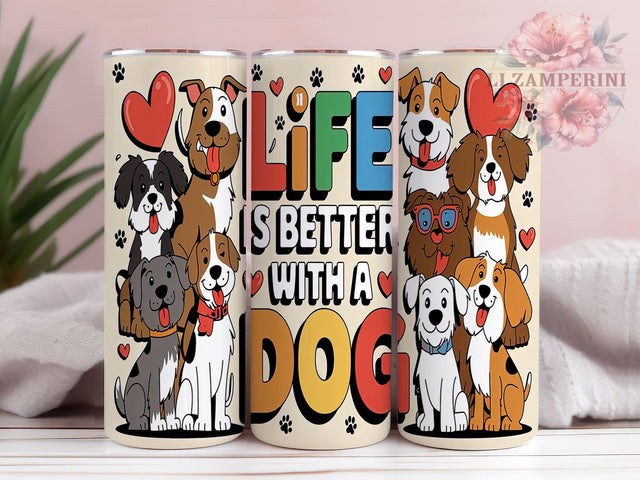 Dog Lover Gift, Tumbler Design, Dog Mom, Dog Dad, Pet Lover, Sublimation PNG, Cute Dog Design, Drinkware Gift Sublimation Li Zamperini 