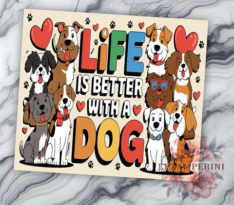 Dog Lover Gift, Tumbler Design, Dog Mom, Dog Dad, Pet Lover, Sublimation PNG, Cute Dog Design, Drinkware Gift Sublimation Li Zamperini 