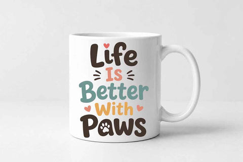 Dog Lover PNG Life Is Better With Paws Sublimation Design SVG BillahCrafts 