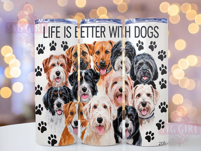 Dog Lover Puppy Fur Mom Cute Tumbler, Pet Tumbler, Puppy Tumbler, Animal Lover Tumbler, Cute Dog Tumbler, 20oz Sublimation Wrap, Fur Mom Tumbler Sublimation SvggirlplusArt 