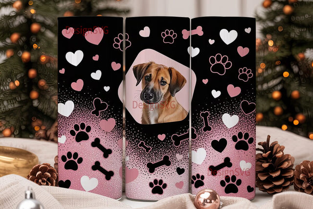 Dog Lover Tumbler Design Sublimation DesignSVG 