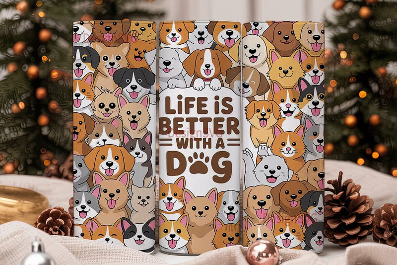 Dog Lover Tumbler Wrap PNG Sublimation DesignSVG 