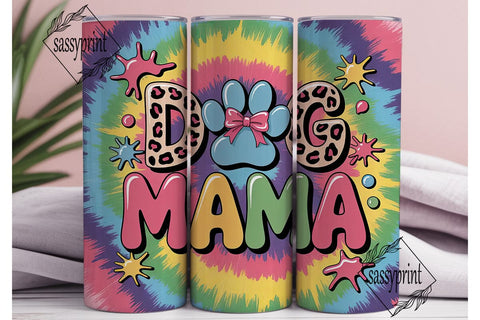 Dog Mama 20oz Tumbler Wrap Sublimation sassyprint 