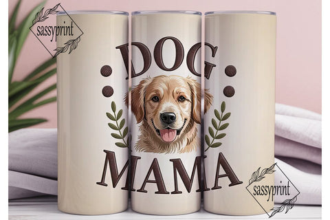 Dog Mama 20oz Tumbler Wrap Sublimation sassyprint 