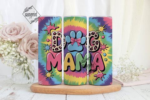 Dog Mama 20oz Tumbler Wrap Sublimation sassyprint 