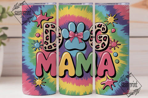 Dog Mama 20oz Tumbler Wrap Sublimation sassyprint 